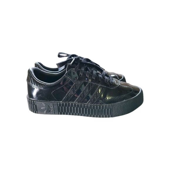 adidas Shoes - adidas Sambarose Patent Black Sneakers Shoes Women's Size 6 Platform